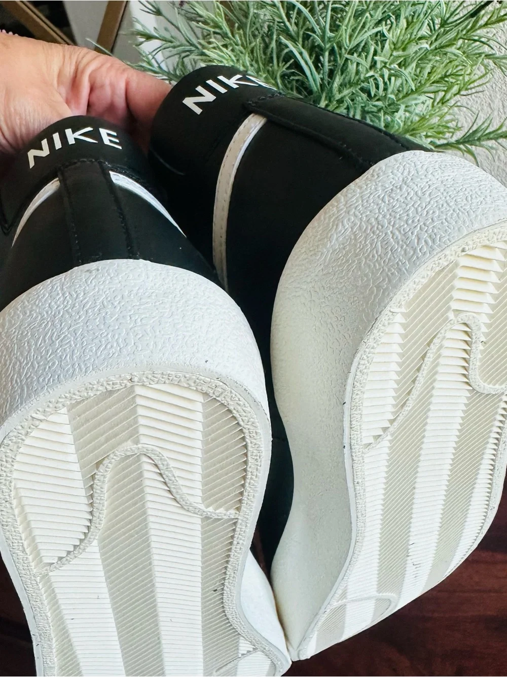 Nike Black and White High-Top Athletic Sneakers